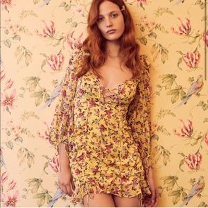 Beaumont Mini Dress in Yellow